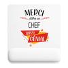Mousepad - PLANETEE - Thank You Great Chef - 22 X 18 Cm - 3 Mm - Non-slip Surface - Multicolored