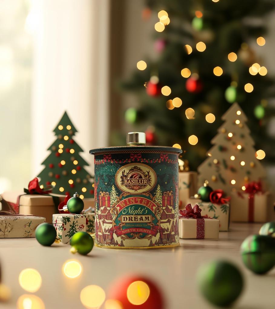 Basil Tea Tea North Lights tetra Green Tea Base with Strawberry Stylish Gift for Birthdays [Christmas Gift] (30 bags) Flavor, [72417]