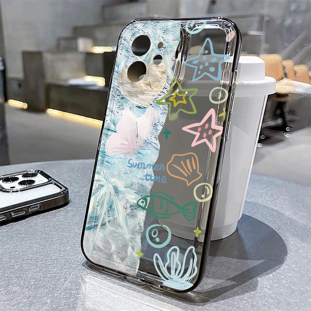 Ocean Animal Cute Phone Case For iPhone 11 Case iPhone 15 13 14 12 17 16 Pro Max 8 7 Plus XR XS SE Clear Protective Cover Funda