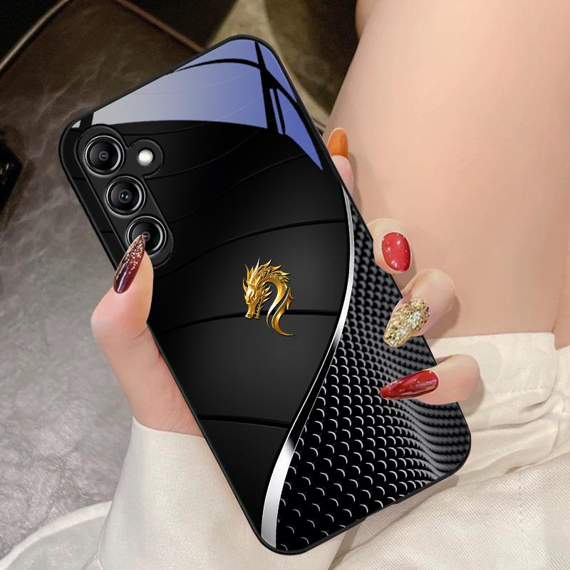 Tempered Glass Phone Case for Samsung Galaxy A14 4G 20 30 52 20S 21S 22 A25 32 33 34 42 50 51 53 54 70 71 72 73 5G dragon