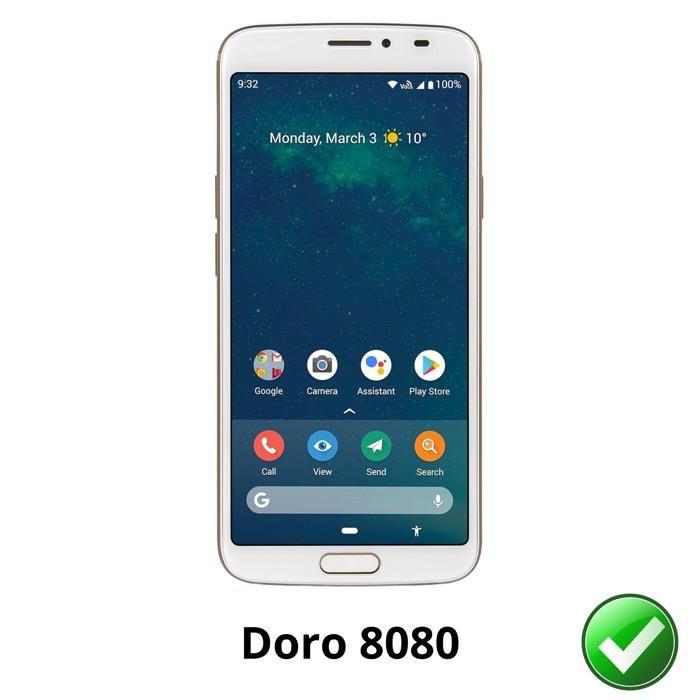 Screen Protector - Phonillico - Doro 8080 - Pack of 2 - Scratch Resistant - Ultra Thin