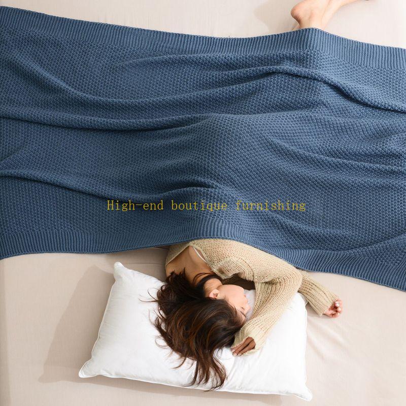  Nordic Chunky Sweater Knit Throw Blanket Solid Color Tassels Soft Warm Office Nap Air Conditioning Shawl Couch Sofa Chair