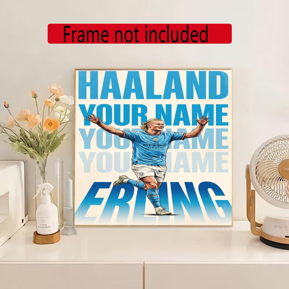 Haaland Personalized Name Round Diamond Painting Kit Diamond Embroidery Painting Rhinestones Mosaic Frameless Handwork Decoration Arts