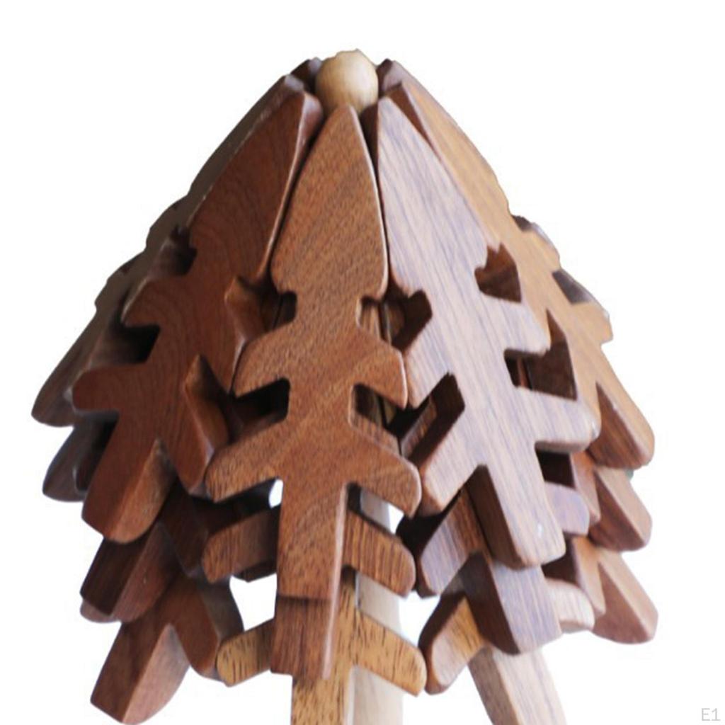 Suporturi din lemn pentru pahare de copac, set de suporturi rezistente la căldură, covoraș din lemn, suport pentru oale pentru boluri