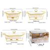 Luxury Ceramic Tableware Set: Rectangular Baking Pan, Casserole Stand, Candle-Heated Soup & Dry Pot