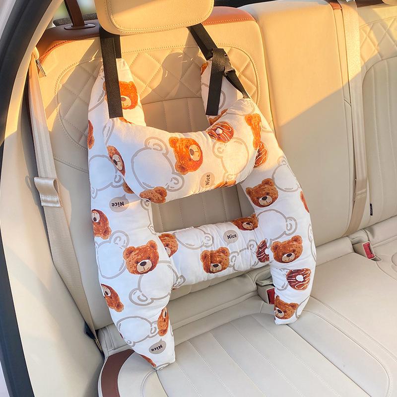 Children's Cartoon Car Pillow - Comfortable Sleep Aid, Universal Car Supply