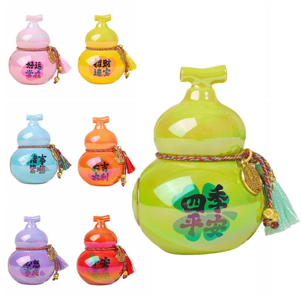 Portable Mini Gourd Statue Chinese Style Gourd Car Ornaments Gift Home Decoration  Desk Decorations