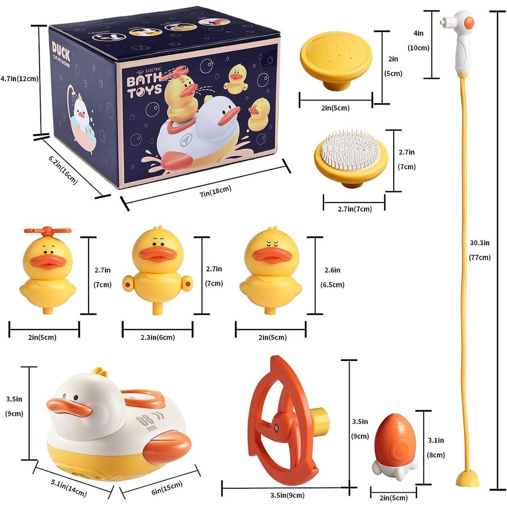 Bath Toy Duck Sprinkler Bath Toy Electric Sprinkler Toy Children Floating Bath Toy Baby Bath Toy for Girls Boys Children 3 4 5 Years Old