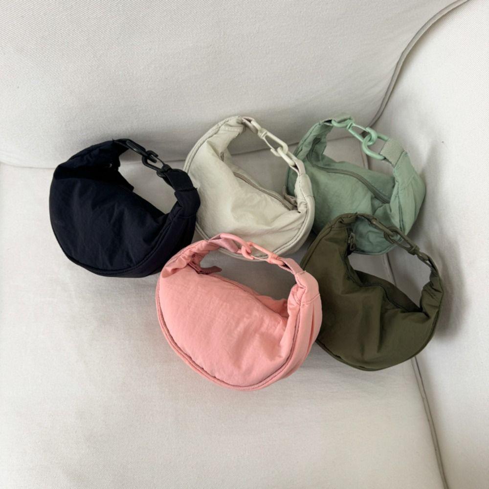 Lightweight Mini Dumpling Bag Korean Style Oxford Cloth Shoulder Bag Nylon Crossbody Bag Girls