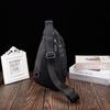 Men's Chest Bag Messenger Bag Korean Version of The Trendy Shoulder Bag Leather Casual Diagonal Backpack Men's PU Fashion Dumpling Bag
