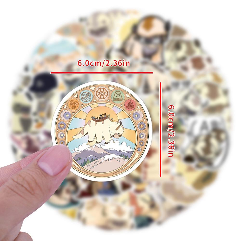 54Pcs Avatar: The Last Airbender Appa Graffiti Stickers Luggage Cup Stationery Laptop Refrigerator Decoration Diy Decals