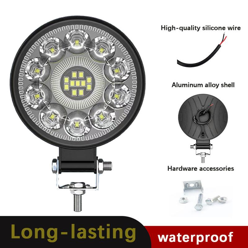 Auto Work Light 63W Led Light Round Square LED Offroad LED Bar 3 Inch Spot Flood Fog Lamp12V 24V Off Road 4x4 Led Headlight
