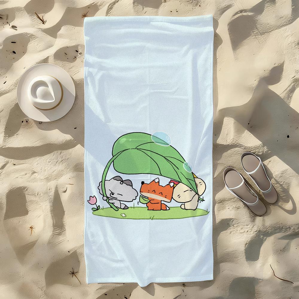 

Cute PawPals Puff Phos Woon Towel For Swim Yoga Gym Quick Drying Soft and skin-friendly Beach Towels All-Season W30*H60(CM)