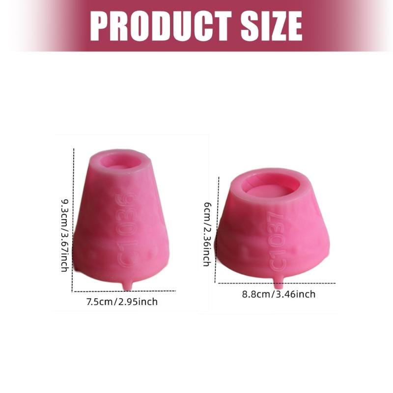 Melting Ice Cream Shape Silicone Mould Plasters Cup Candle Concrete Crafting Reusable Artisanal Tool