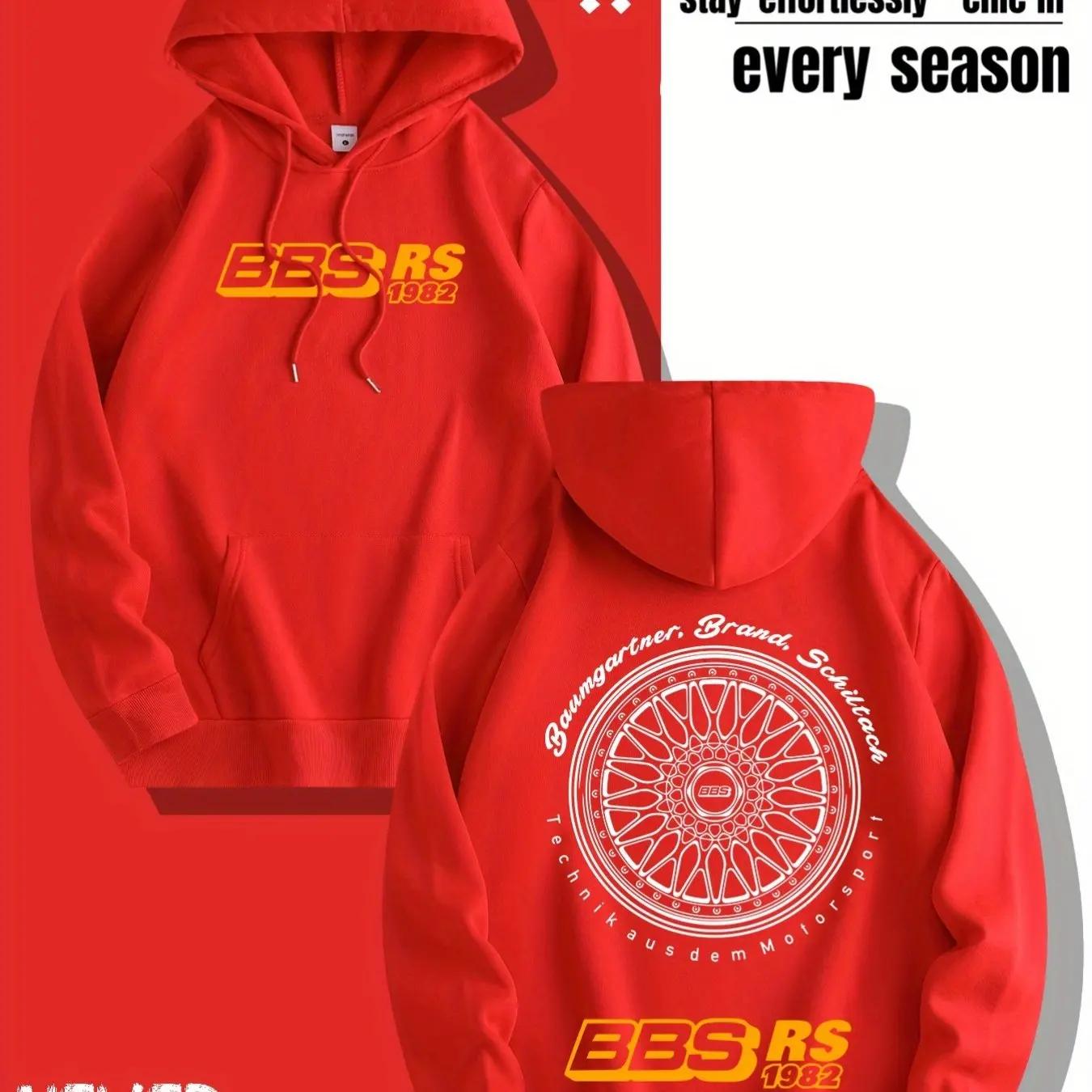 

Men s Casual Hooded Sweatshirt Printed with BBS Wheel Logo Autumn and Winter Fashion Pullover Sweater Hoodie 3XL