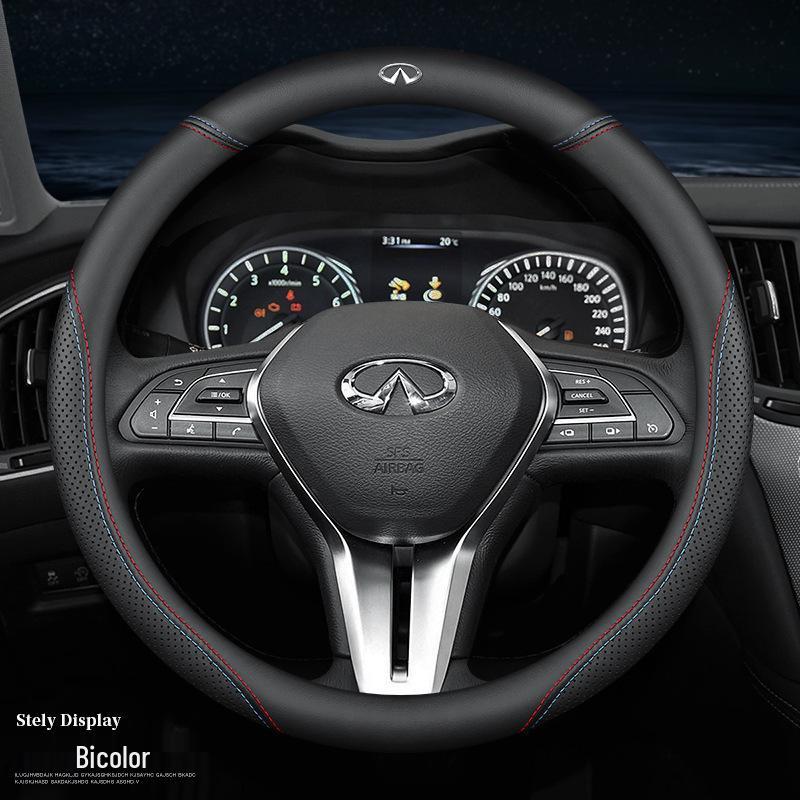 Infiniti Echtes Leder Ultra-Dünne Lenkradabdeckung für QX50, QX60, Q80, Q70L, Q50L und FX3