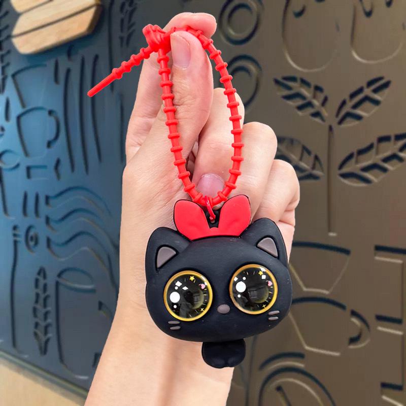 Cartoon Cat Stress Relief Squeeze Toy - Keychain Pendant Gift
