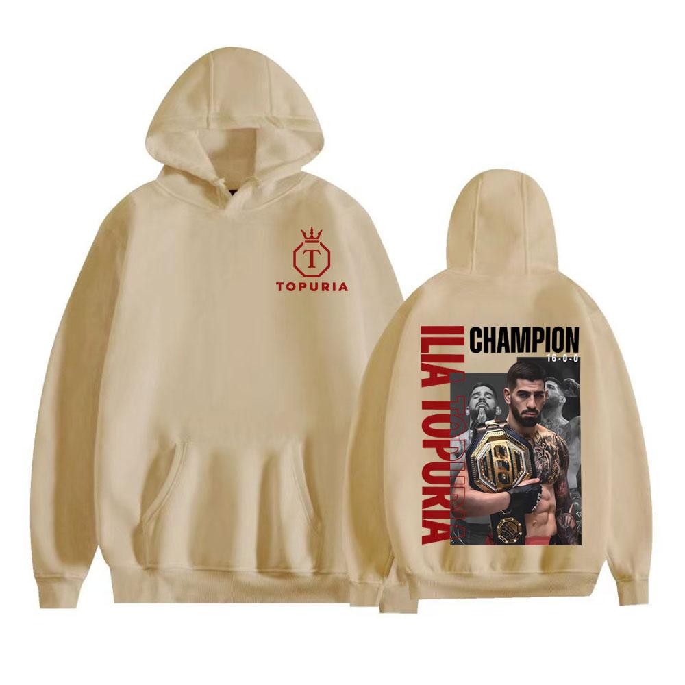 Limited El Matador Ilia Topuria Merch Hoodies Men's Clothing Harajuku Retro Sweatshirt Casual Fleece Oversized Hoodie Streetwear