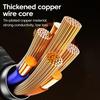 240W USB C Fast Charging Cable USB Type C Transparent Mobile Phone Data Line For Samsung Xiaomi iPhone 16 15 USB C Charger Cord