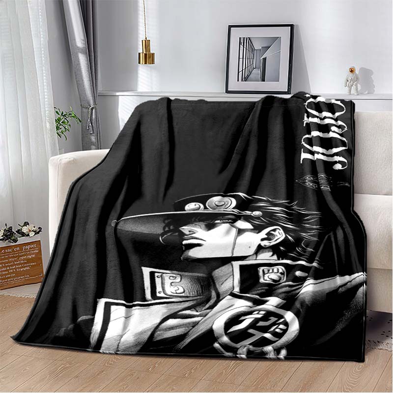 3D Cartoon Anime J-JoJo's Bizarre Adventure Bedruckte Decke Haus Sofa Bettbezug Wohnzimmer Schlafzimmer Dekoration Warme Weiche Decke