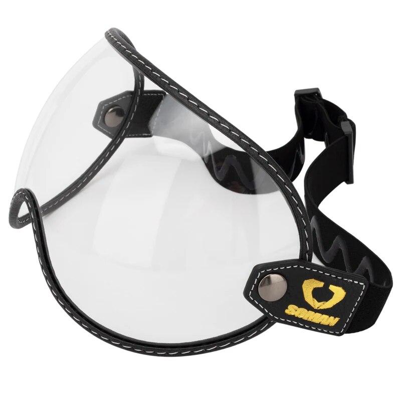Retro Motorcycle Goggles Bubble Visor Outside Riding UV Protection Windshield Colorful Vintage for Half Face Helmets
