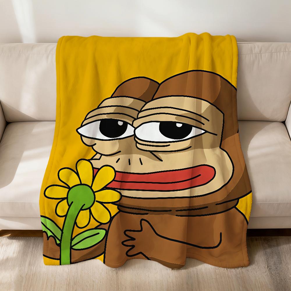 

funny art p-PONKE monkey meme Blanket Flannel soft warm plush blanket sofa living room pet hogar bedroom gift home Car portable 75x90cm