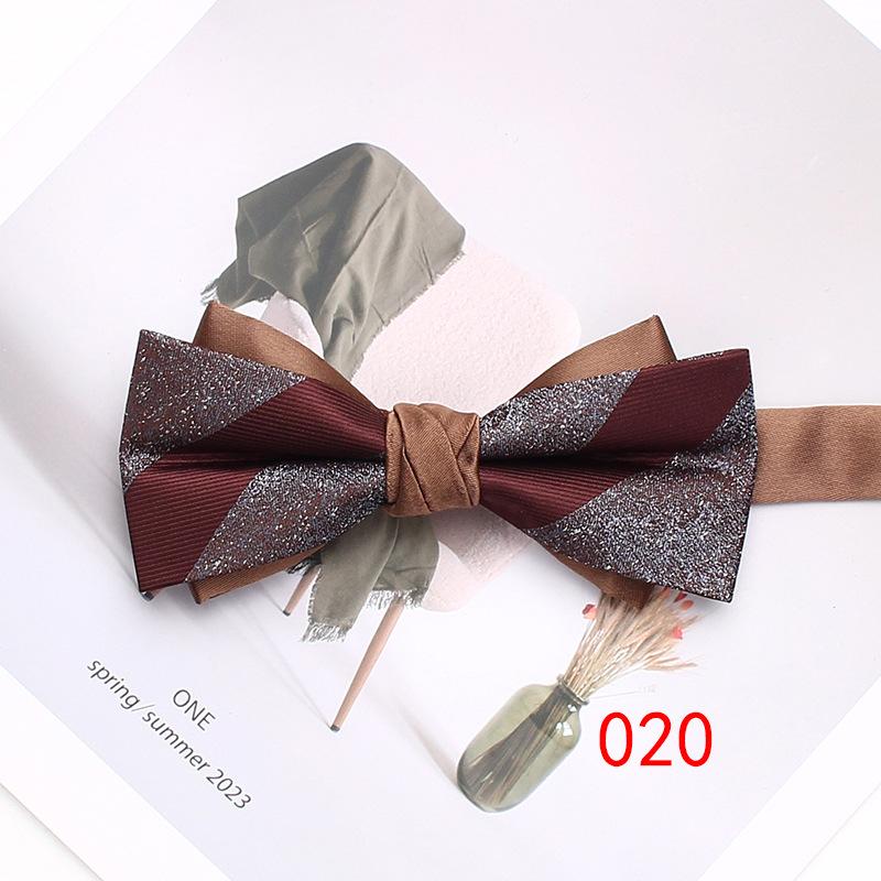 Rael Striped Bow Tie Plaid Polyester Bow Tie Men'S Casual Shirt Accessories Bow Tie
