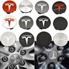 AAAIC1 4 Stück 56mm ABS Radnabenkappe Emblem Logo Auto Felgenabdeckung Radkappe Für Tesla Model 3 Y X S Original Abzeichen Zubehör