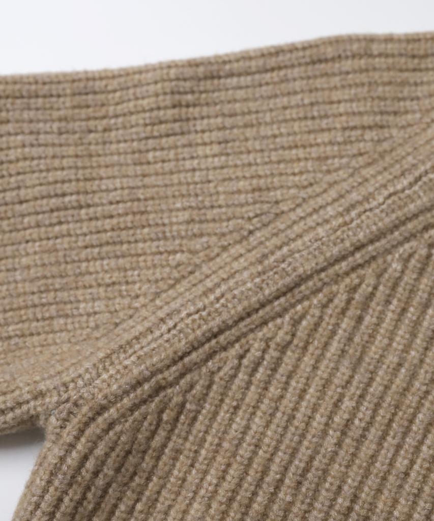Tobaseu Hazzi Crop Raglan Knit Top (Melange Brown)