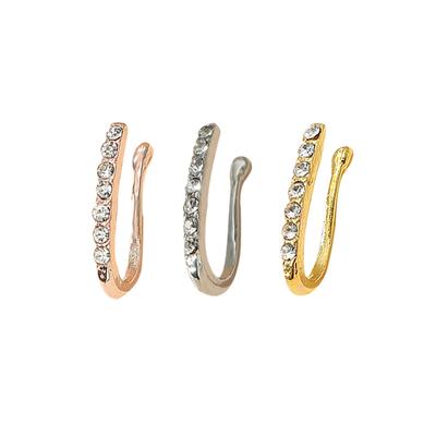 Neue trendige Mode Gefälschte Nasenring Nasennagel U-förmiger Diamant Neue sexy porenfreie Nasendekoration