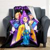 1pc Huntrix, K POP Soft Comfortable Blanket Digital Print, All Season Multipurpose Knit Fabric Bedding, Office, Sofa Home Decor Blanket