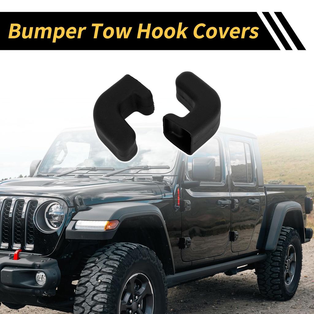 REPAIROCK Jeep Tow Hook Cover for Wrangler JK JL Gladiator TJ 2007-2023 Car Bumper