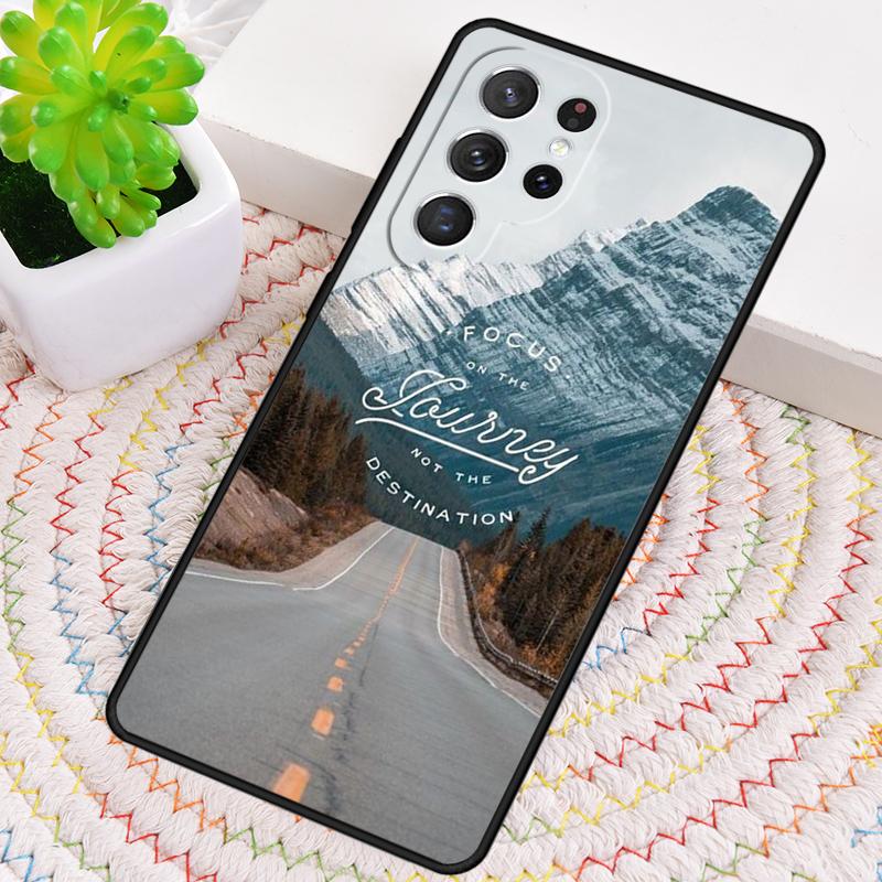 Travel mountain sea beach quotes TPU Phone Case For Samsung Galaxy note 10 pro S26 S25 S24 S23 S22 Ultra Plus S21 FE S20 Cover