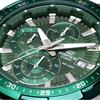 Used EDIFICE Watch CASIO Chronograph Green Overseas Model EFR-539DE-3AV [Parallel Import]