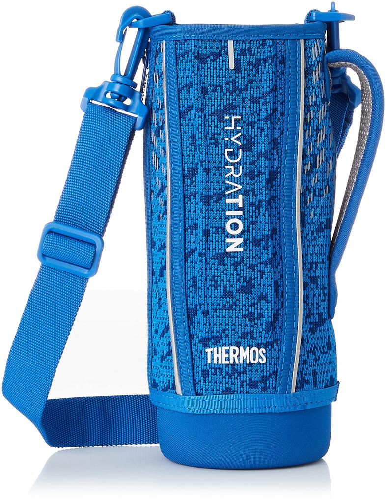 Thermos Replacement Sports Bottle FHT-1001F with Handy Pouch, Blue Silver (BLSL)