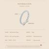 BAMOER Full Eternity Moissanite Ring Lab Diamond Engagement Band for Women 925 Sterling Silver Anniversary Fine Jewelry Gift