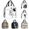 Boston Terrier Lieben Herrchen Hunde Tragbare Lunchboxen Auslaufsichere Kühltasche Thermische Lebensmittelisolierte Lunchtasche Schulkinder