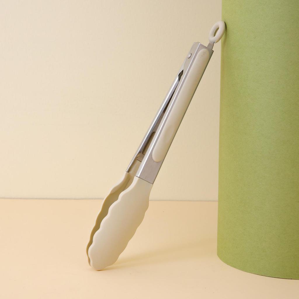 Stainless Steel Silicone Kitchen Tongs - Heat Resistant, Non-slip BBQ & Food Clips
