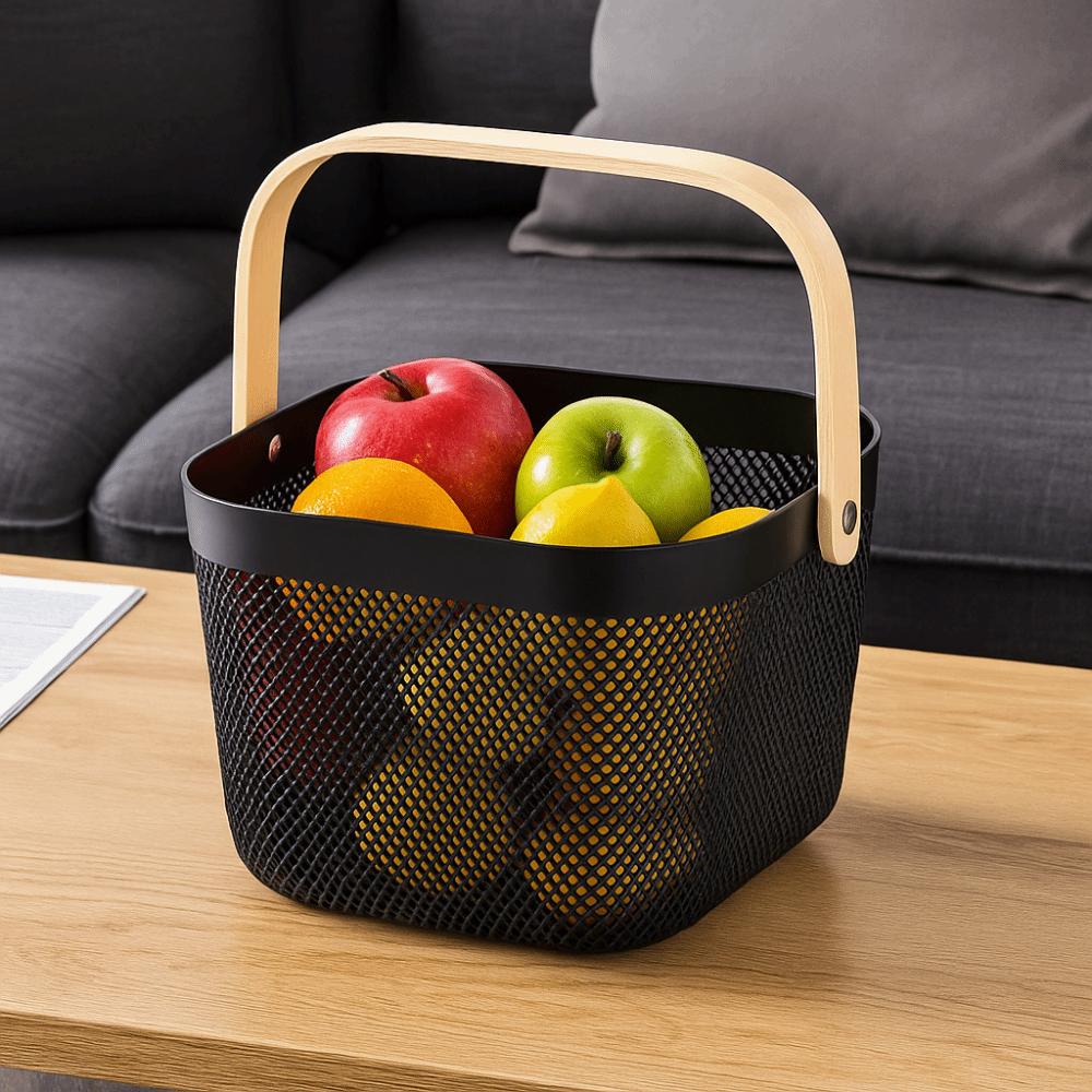 Plastic Fruit and Vegetable Drainage Basket Large Capacity Towel Storage Basket  Living Room