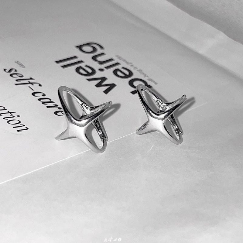 

Minimalist Sliver Color Star Stud Earrings For Girls Women Fashion Sweet Cool Pentagram Piercing Earings Y2k Zircon Gifts
