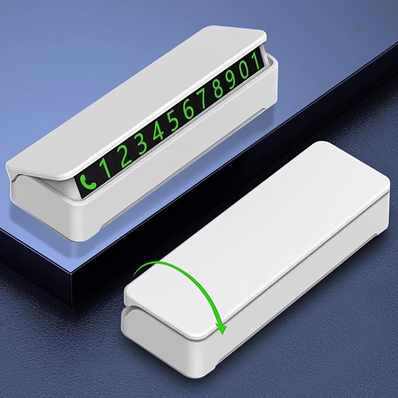 1PC Temporary Parking Sign, Metal Hidden Night Light, Moving Car Number, Moving License Plate, Car Interior Supplies, Gifts