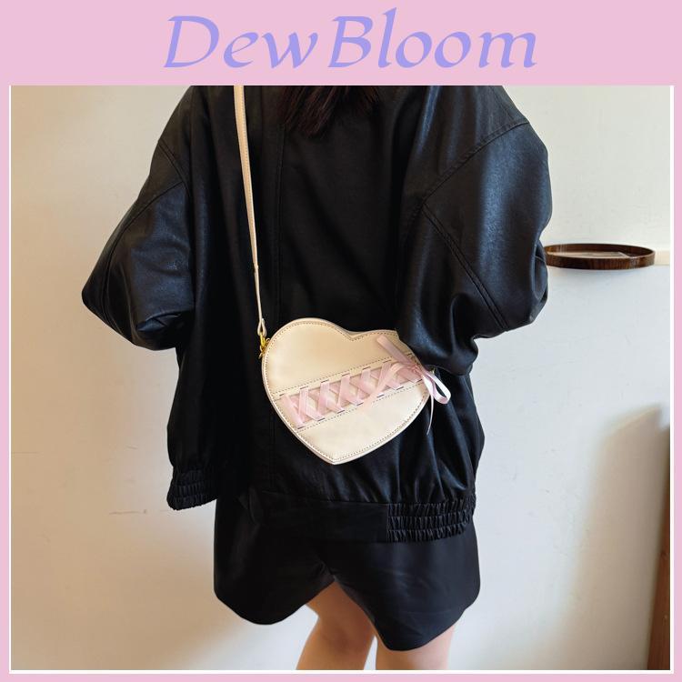 Heart Shape Pu Bag With Bow Accent For Daily Girls Casual Use