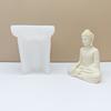Candle Moulds Clay Moulds Crafts Moulds Hand-making Supplies Buddhas Shape Non-stick Silicone Material for Figure Craft