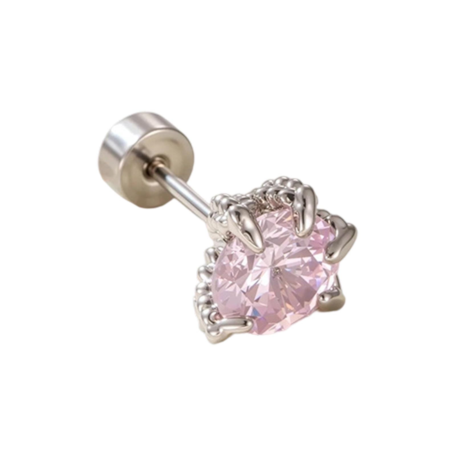 

Dragon & Dragon Scale Colorful Light Sea Blue Zircon Couple- Cartilage Ear Studs, Titanium Steel Screw Ear Piercings One Size