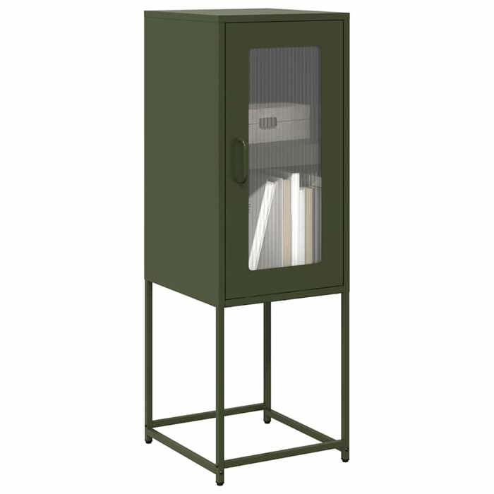 VidaXL Olive Green Buffet 36x39x107 Cm Cold-Rolled Steel, Storage Cabinet, Kitchen Storage Cabinet, Furniture of 853402