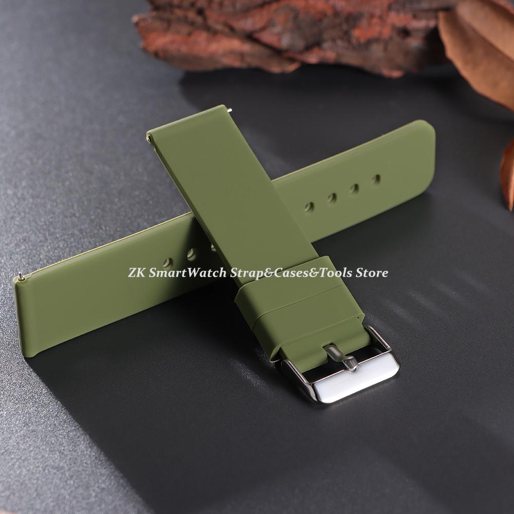 Soft Silicone Watch Strap 16mm 18mm 20mm 22mm 24 for Omega Wristband Quick Release Candy Color Watchbands for Men Women Bracelet