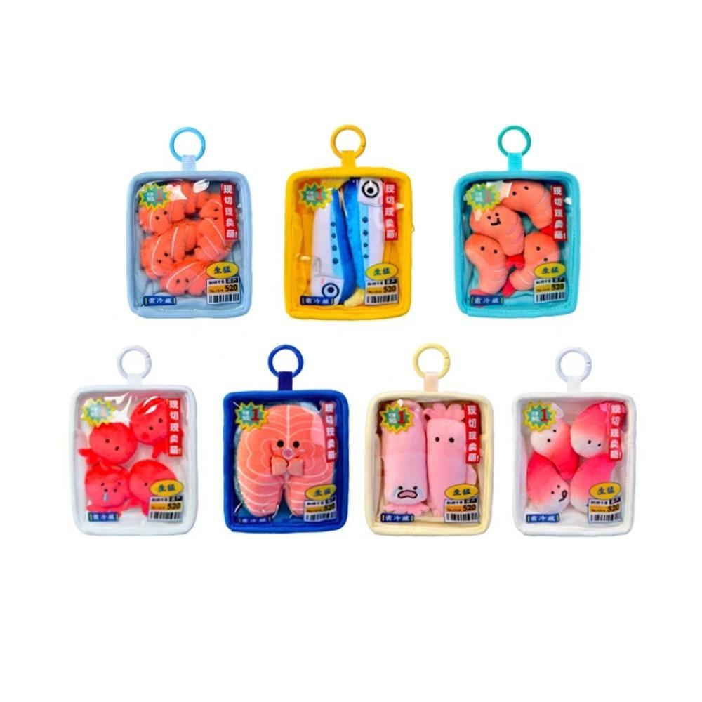 Salmon Seafood Platter Pendant Fish Fillets Mini Hanging Doll Bag  Aquarium Gift
