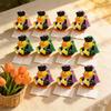 2Pcs Doctor Duck with Top Hat Graduation Party Decorations Cute Gifts Creative Car Ornaments Squeaky Bath Toy