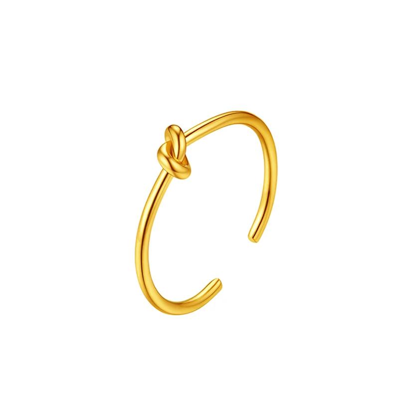 Multiple Styles 14K Gold Color Open Ring Cuffs for Women Arrow Heart Leaf Bamboo Layers Wrapped Resizable Ring Jewelry Gift