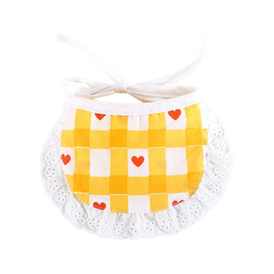 Pet Saliva Bib Cartoon Ornament Wear Resistant Cotton Adorable Small Dogs Cats Saliva Neckerchief Decor for Outdoor